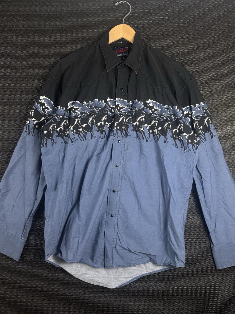 Roper Men's Western Horse Print Shirt Size Medium